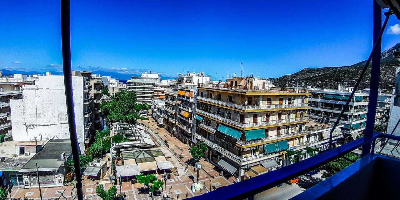 Central Apartment Near The Beach With Huge Private Terrace Λουτράκι Εξωτερικό φωτογραφία